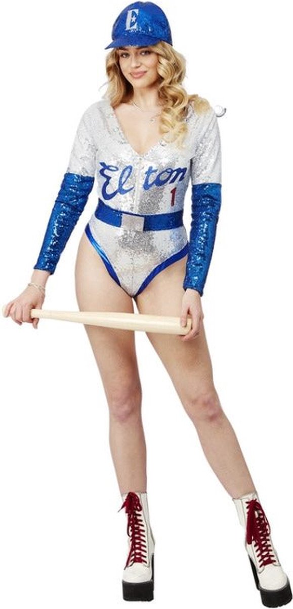 Elton John Kostuum | Elton John Homerun Glitz And Glam Baseball | Vrouw | Medium | Carnaval kostuum | Verkleedkleding